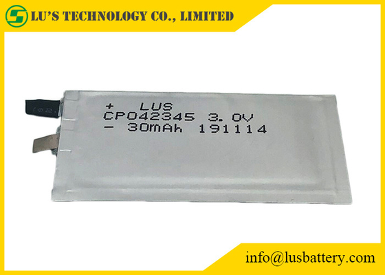 αρχική μπαταρία RFID εξαιρετικά λεπτό CP042345 UL1642 λι 3V 30mAh για την πιστωτική κάρτα