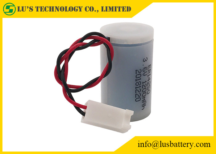 μέγεθος ER14250 3,6 Β 1200mah lisocl2 μπαταριών 1/2AA batteirs με την πλαστική περίπτωση για