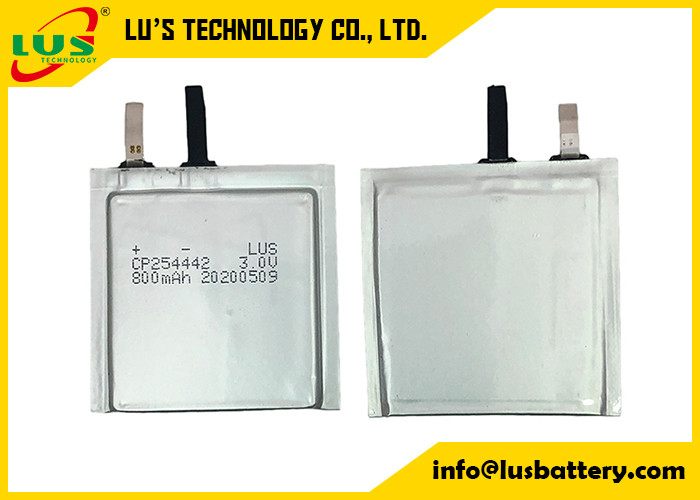 Εξαιρετικά λεπτή μπαταρία μπαταριών CP254442 800mah Lipo 3.0V LiMnO2 για τη συσκευή κλειδαριών RFID