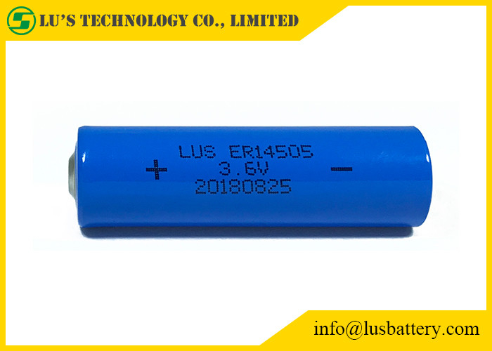 Σπειροειδής Thionyl λίθιου μπαταριών 2400mah λίθιου κυττάρων ER14505 AA 3,6 Β μπαταρία χλωριδίου