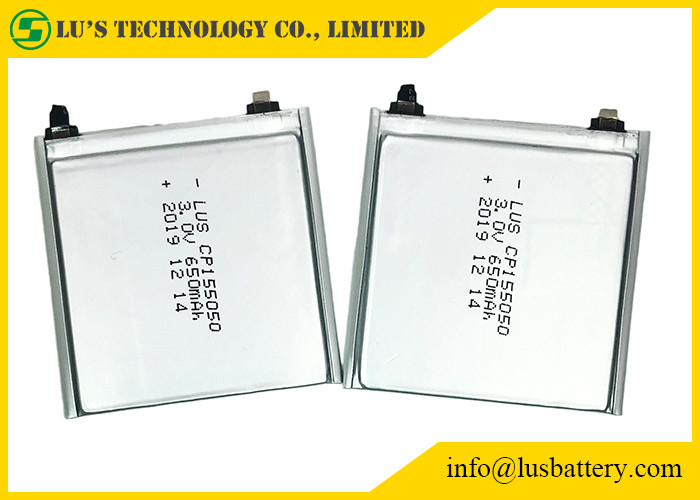 3 το λεπτό κύτταρο Cp105050 1.0mm λι Mno2 βολτ 420mAh εξαιρετικά λεπταίνει την μπαταρία 105050 3V