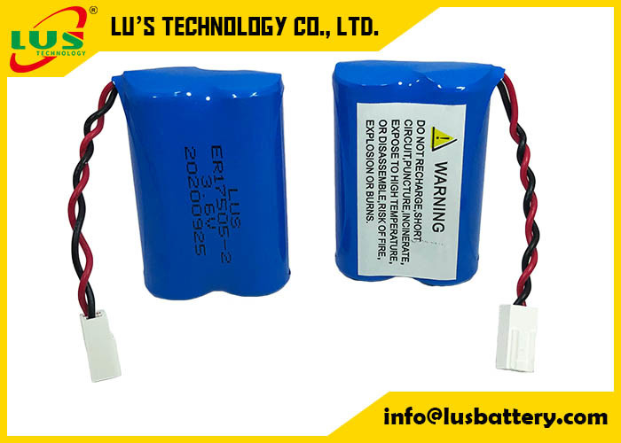 Thionyl λίθιου μπαταριών μη επαναφορτιζόμενη 3400 Mah λίθιου 3.6V ER17505 μπαταρία χλωριδίου
