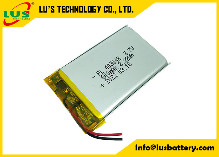 μπαταρία Lipo μπαταριών 600mah 3.7v 303450 για τον ευφυή λαμπτήρα LP403048 LP303065 αφθονίας