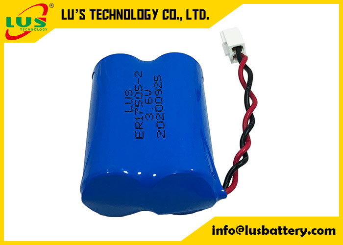Thionyl λίθιου 3.6v 6800mah μπαταρία λίθιου πακέτων μη επαναφορτιζόμενη ER17505 μπαταριών χλωριδίου