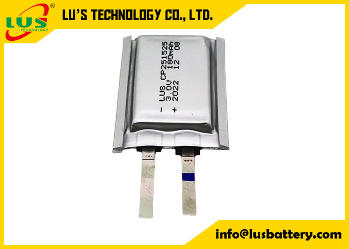 LiMnO2 Ultra Thin Cell 3V CP251525 μπαταρία 150mah Λιθίου Διοξείδιο του Μαγγανίου Τύπος 3,0 Volt μπαταρία