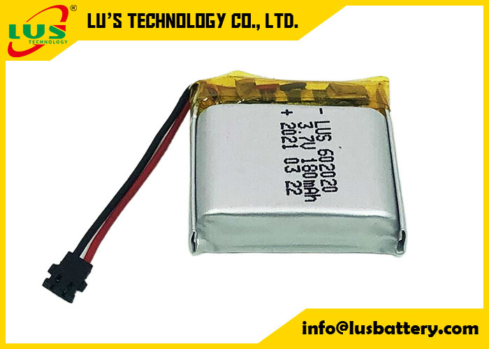 3.7V 180mAh Λιποπολυμερή επαναφορτιζόμενη μπαταρία πολυμερούς ιόντων λιθίου LP602020 062020 180mAh 3.7V μπαταρίες πολυμερούς λιθίου