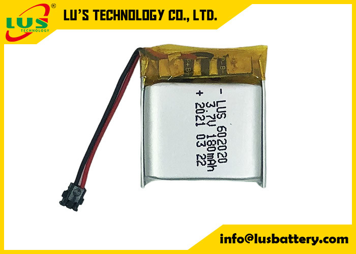 3.7V 180mAh Λιποπολυμερή επαναφορτιζόμενη μπαταρία πολυμερούς ιόντων λιθίου LP602020 062020 180mAh 3.7V μπαταρίες πολυμερούς λιθίου