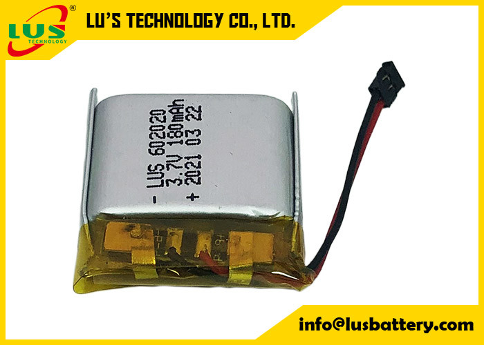 3.7V 180mAh Λιποπολυμερή επαναφορτιζόμενη μπαταρία πολυμερούς ιόντων λιθίου LP602020 062020 180mAh 3.7V μπαταρίες πολυμερούς λιθίου