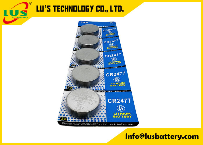 CR2477 3V κουμπί κυψέλης μπαταρία 3V 1.1AH CR-2477 BN-CR-2477 1100mah Coin Cell 5-pack (NR-CR2477)