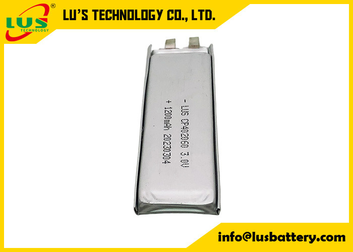 λεπτή ευέλικτη μπαταρία limno2 CP402060 3,0 volt 1200mah για CMOS μπαταρίες λιθίου μη επαναφορτιζόμενες 3V