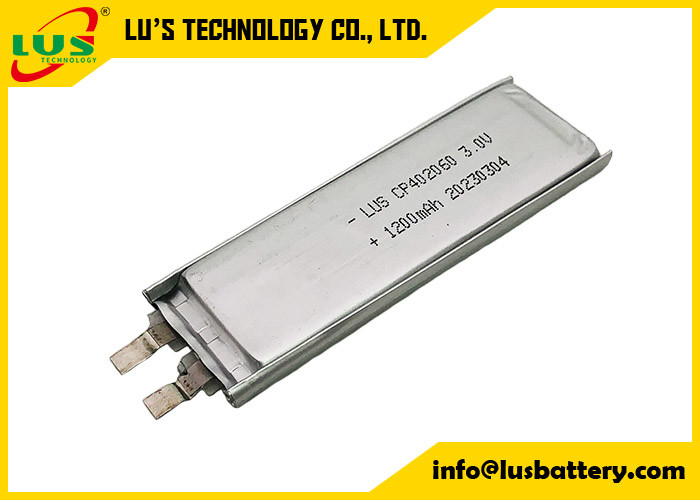 λεπτή ευέλικτη μπαταρία limno2 CP402060 3,0 volt 1200mah για CMOS μπαταρίες λιθίου μη επαναφορτιζόμενες 3V