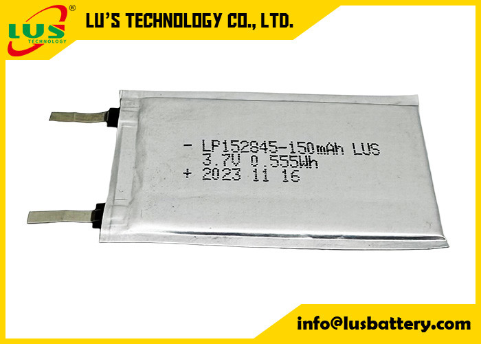 LP152845 3.7V επαναφορτιζόμενη μπαταρία πολυμερούς ιόντων λιθίου 150mah μπαταρία LiPo LP152845 3.7V
