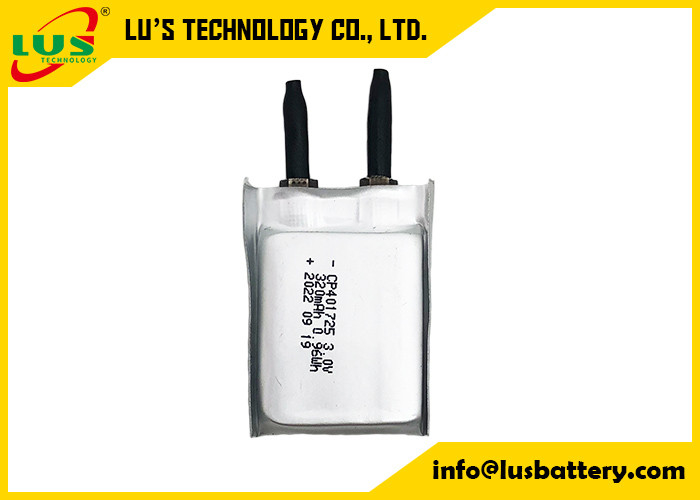 CP401725 Ενιαία μπαταρία Li-MnO2 3.0V Ultra- Thin LiMno2 Soft μπαταρία CB