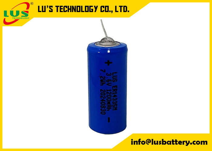 ER14335M 3.6v 2/3AA 1200mAh Lisocl2 μπαταρία με άξονα Lead υψηλής αποστράγγισης μπαταρία λιθίου ER14335M