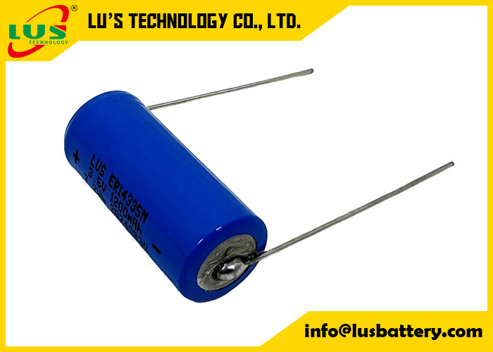 ER14335M 3.6v 2/3AA 1200mAh Lisocl2 μπαταρία με άξονα Lead υψηλής αποστράγγισης μπαταρία λιθίου ER14335M