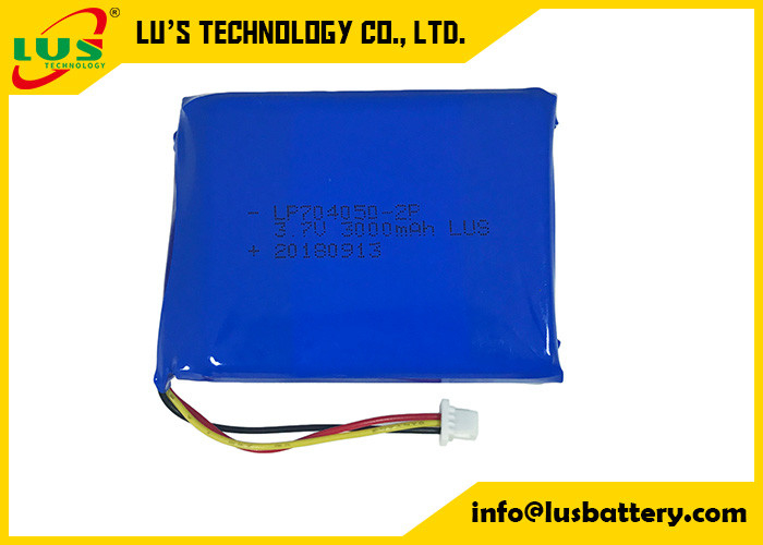 3.7v 1600mah 704050 μπαταρία lipo επαναφορτιζόμενη μπαταρία πολυμερούς λιθίου LP70450-2P 3000mah