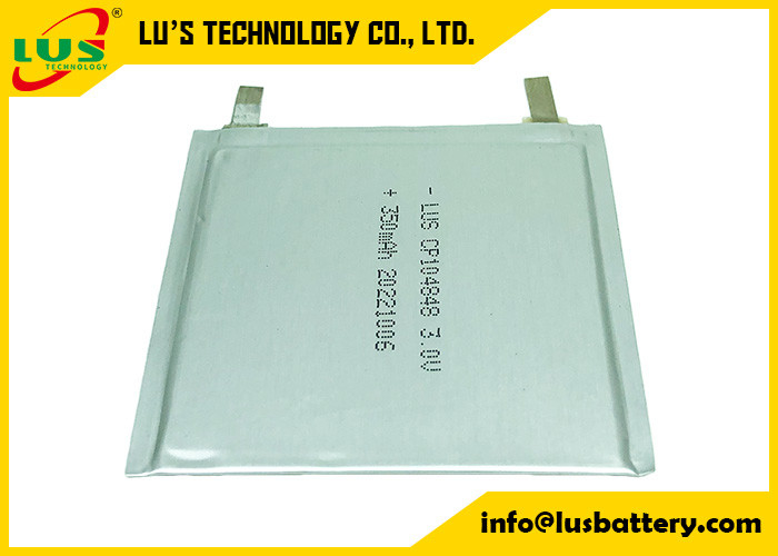 Η μπαταρία λεπτών κυψελών CP104848 3,0V 400mAh Li-MnO2 μπαταρία 3,0volt επίπεδη μπαταρία