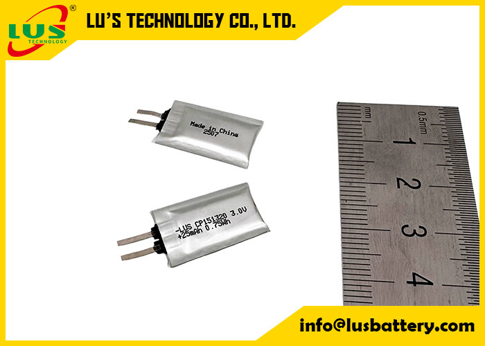 Εξαιρετικά λεπτή μπαταρία κυψέλης 3.0V 25mAh Cp151320 Πρωτεύουσα μπαταρία λιθίου CP151220 μπαταρία limno2