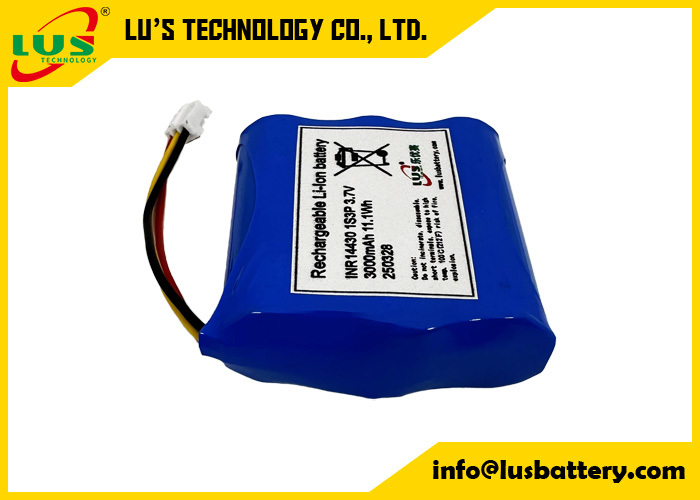 INR14430 3.7V 3000mah Μπαταρία ιόντων λιθίου 1S3P επαναφορτιζόμενη μπαταρία ιόντων λιθίου custom