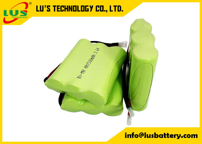 3.6volt 1500mah επαναφορτιζόμενη μπαταρία AA μέγεθος NIMH μπαταρία πακέτο 3.6V προσαρμοσμένο