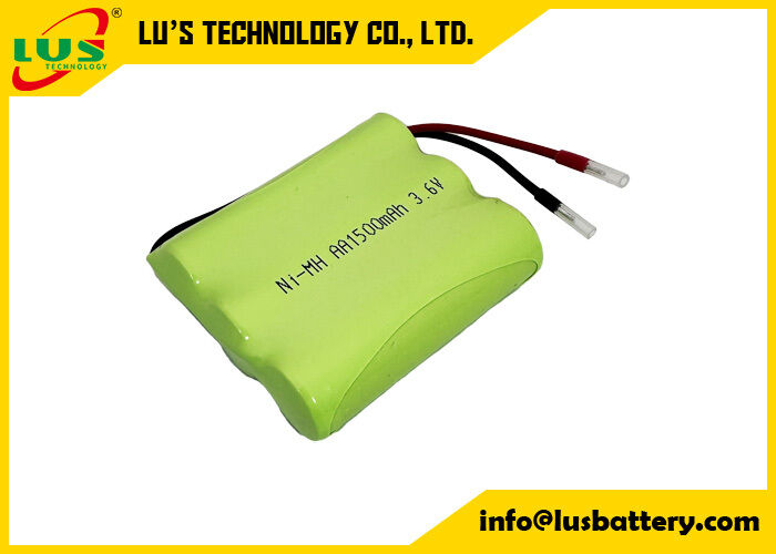 3.6volt 1500mah επαναφορτιζόμενη μπαταρία AA μέγεθος NIMH μπαταρία πακέτο 3.6V προσαρμοσμένο
