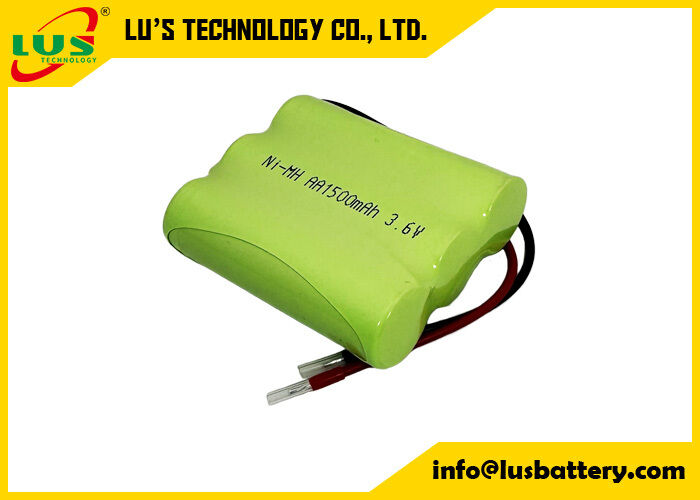 3.6volt 1500mah επαναφορτιζόμενη μπαταρία AA μέγεθος NIMH μπαταρία πακέτο 3.6V προσαρμοσμένο