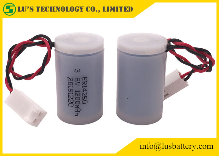 Επαγγελματική μπαταρία ER14250 3,6 Β 1200mah lisocl2 batteirs ER14250 λίθιου 1/2AA για τη δοσολογία χρησιμότητας