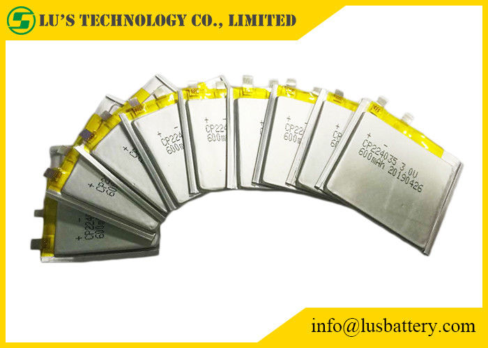 550mah η εξαιρετικά λεπτή μπαταρία CP224035 3.0V λεπταίνει την μπαταρία λίθιου για τα συστήματα συναγερμών